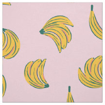 (12in) Cool banaan illustraties roze achtergrond