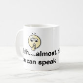 12oz koffie mok wit getiteld "Nu kunt u spreken" (Voorkant links)