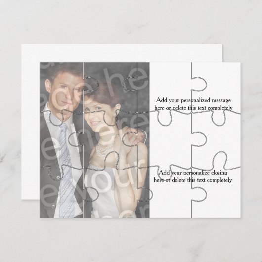 12PC de Foto "Mock" van de Douane Horizontale Puzz Kaart (Voorkant / Achterkant)