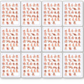 12pcs American Sign Language Alphabet Board, Asl Sticker (Voorkant)