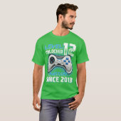 12th Birthday Boy Level 12 Gamer 12 Year Video Gam T-shirt (Voorkant volledig)
