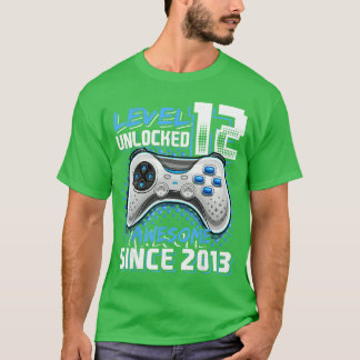12th Birthday Boy Level 12 Gamer 12 Year Video Gam T-shirt