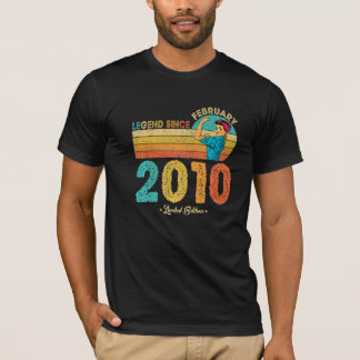 12th Birthday February 2010 Legend Since 2010 12 Y T-shirt