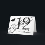 12th birthday for a granddaughter, butterfly kaart<br><div class="desc">A white background featuring a black butterfly and black text,  on this 12th birthday greeting for a granddaughter. My Funny Mind Greetings.</div>