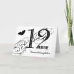 12th birthday for a granddaughter, butterfly kaart<br><div class="desc">A white background featuring a black butterfly and black text,  on this 12th birthday greeting for a granddaughter. My Funny Mind Greetings.</div>