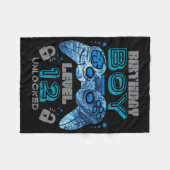 12th Birthday Gamer Level 12 Unlocked Video Gaming Fleece Deken (Voorkant (Horizontaal))