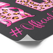 12th Birthday Girl Nk Coquette Bow Leopard 12 Year Poster (Hoek)