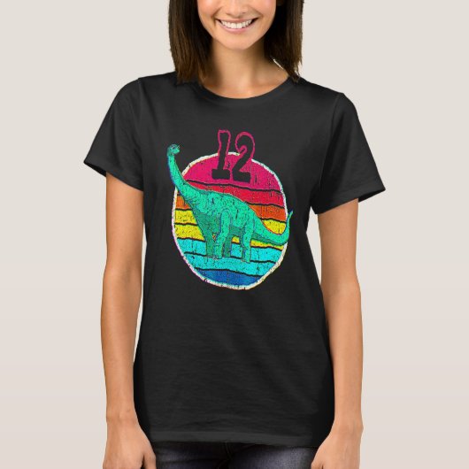 12th Birthday I Brachiosaurus Diplodocus I Family T-shirt (Voorkant)
