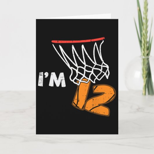 12th Birthday Sketll Im 12 Twelve Year Old Bday Bo Kaart (Voorkant)