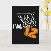 12th Birthday Sketll Im 12 Twelve Year Old Bday Bo Kaart (Gele Bloem)