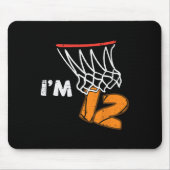 12th Birthday Sketll Im 12 Twelve Year Old Bday Bo Muismat (Voorkant)