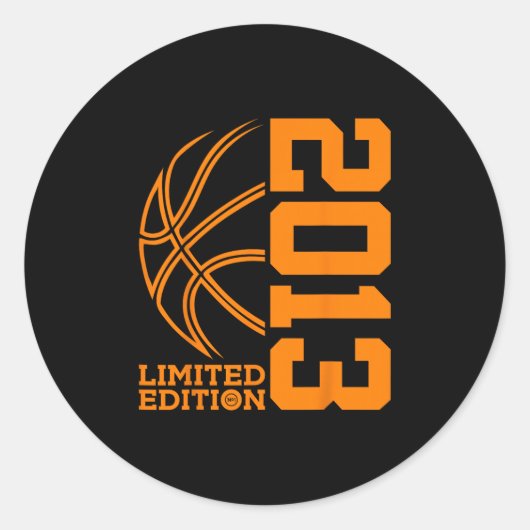 12th Birthday Sketll Limited Edition 2013  Ronde Sticker (Voorkant)