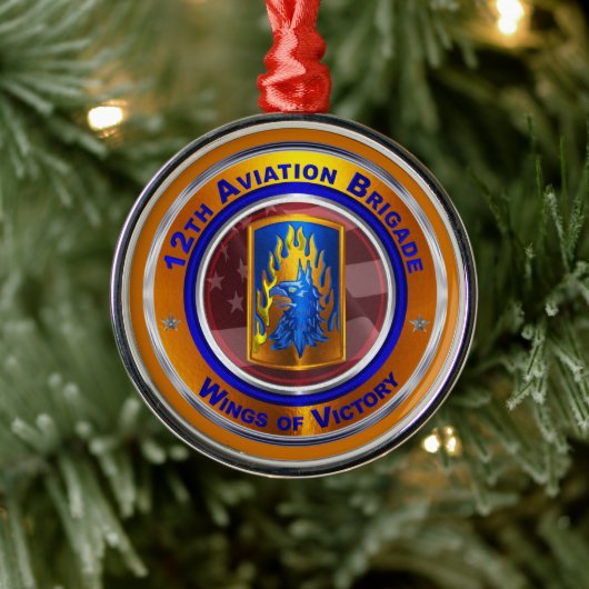 12th Combat Aviation Brigade Metalen Ornament (Boom)