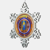 12th Combat Aviation Brigade Tin Sneeuwvlok Ornament (Rechts)