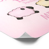 12x12 afdrukken op een vloeiende manier - Roze Poster (Hoek)