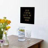 12x12 Black GOLD Custom Quote Sign DECO Folie Afdrukken (Laag (Keuken))