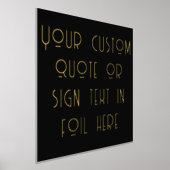 12x12 Black GOLD Custom Sign DECO Font Folie Afdrukken (Laagn)