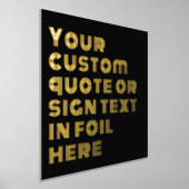 12x12 Black GOLD Custom Sign Quote RETRO Font Folie Afdrukken (Laagn)