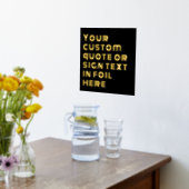 12x12 Black GOLD Custom Sign Quote RETRO Font Folie Afdrukken (Laag (Keuken))