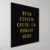 12x12 Black GOLD FOIL Custom Quote Phrase Verse Folie Afdrukken (Laagn)