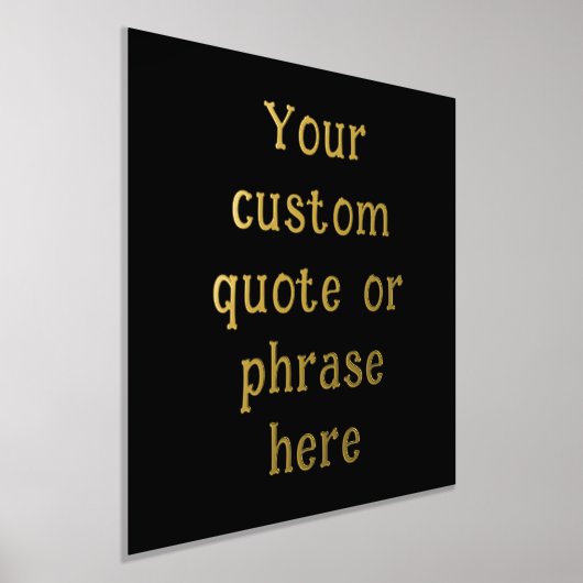 12x12 Black GOLD FOIL Custom Quote Phrase Verse Folie Afdrukken (Laagn)
