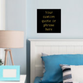 12x12 Black GOLD FOIL Custom Quote Phrase Verse Folie Afdrukken (Insitu (Slaapkamer))