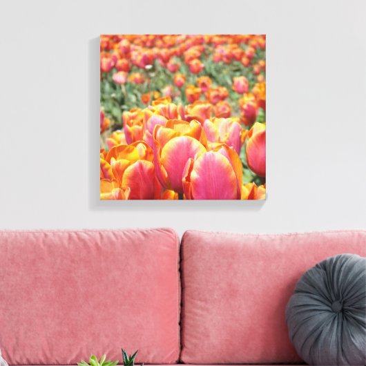 12x12 canvaskunstdrukken Tulp Flowers vierkant can Canvas Afdruk (Insitu (Woonkamer))