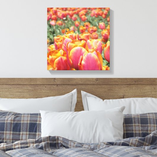 12x12 canvaskunstdrukken Tulp Flowers vierkant can Canvas Afdruk (Insitu (Slaapkamer))