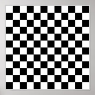 12x12 Checkers LABEL Board (Fridge Magnet Game) Poster