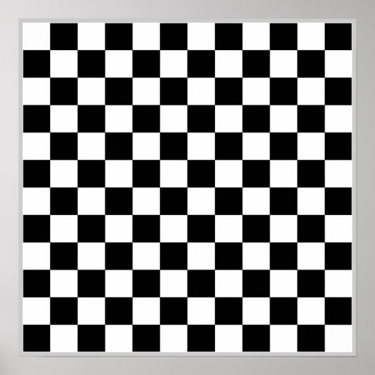 12x12 Checkers LABEL Board (Fridge Magnet Game) Poster (Voorkant)