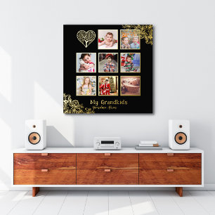 12x12 Foto Collage Cadeau Goud Folie Kantaccenten Afdrukken