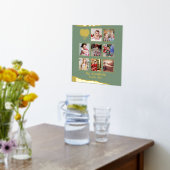 12x12 Foto Collage Gold Foil Sage Olive Green Folie Afdrukken (Laag (Keuken))