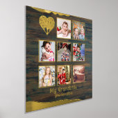 12x12 Foto Collage REAL GOLD FOIL Rustic Folie Afdrukken (Laagn)