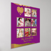 12x12 Fotocollage ECHT GOUD FOLIE Magenta Roze Folie Afdrukken (Laagn)