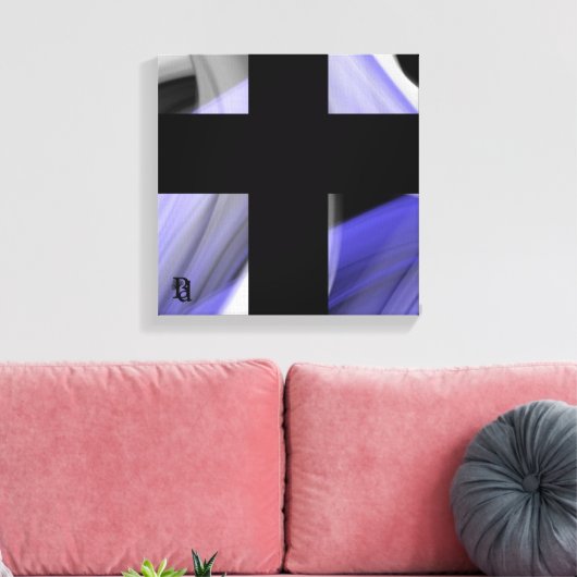 12x12" Lavender Moon Trend Abstract Art Violet Canvas Afdruk (Insitu (Woonkamer))