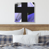 12x12" Lavender Moon Trend Abstract Art Violet Canvas Afdruk (Insitu (Slaapkamer))