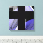 12x12" Lavender Moon Trend Abstract Art Violet Canvas Afdruk (Insitu (Houten vloer))