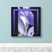 12x12" Lavender Moon Trend Abstract Art Violet Canvas Afdruk (Insitu (Houten vloer))