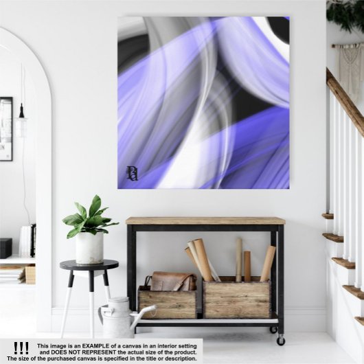 12x12" Lavender Moon Trend Abstract Art Violet Canvas Afdruk