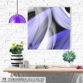 12x12" Lavender Moon Trend Abstract Art Violet Canvas Afdruk