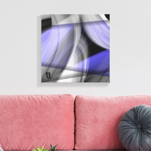 12x12" Lavender Moon Trend Abstract Art Violet Canvas Afdruk (Insitu (Woonkamer))