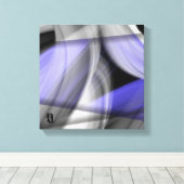 12x12" Lavender Moon Trend Abstract Art Violet Canvas Afdruk (Insitu (Houten vloer))