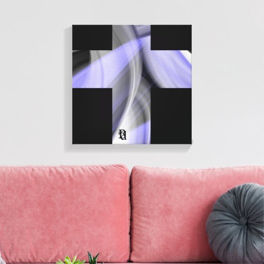 12x12" Lavender Moon Trend Abstract Art Violet Canvas Afdruk (Insitu (Woonkamer))
