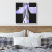 12x12" Lavender Moon Trend Abstract Art Violet Canvas Afdruk (Insitu (Slaapkamer))