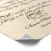 12x12 Peacock 1 - Wedding op persoonlijke titel Poster (Hoek)