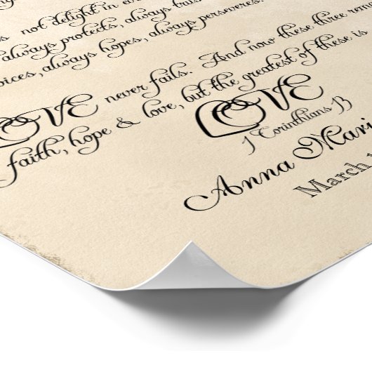 12x12 Peacock 1 - Wedding op persoonlijke titel Poster (Hoek)