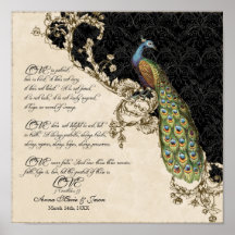 12x12 Peacock 1 - Wedding op persoonlijke titel