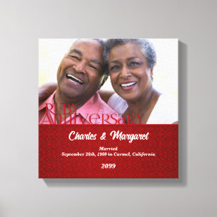 12x12 Ruby 60e Jubileum Foto Canvas Afdruk