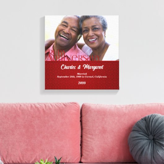 12x12 Ruby 60e Jubileum Foto Canvas Afdruk (Insitu (Woonkamer))