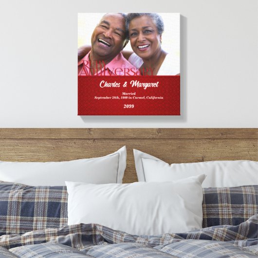 12x12 Ruby 60e Jubileum Foto Canvas Afdruk (Insitu (Slaapkamer))